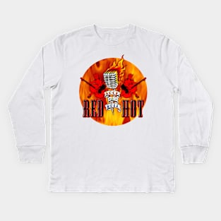 Red Hot Rock 'N' Roll Kids Long Sleeve T-Shirt